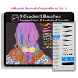 Load image into Gallery viewer, Muzenik Procreate Gradient Brushes, Rainbow Brush Set