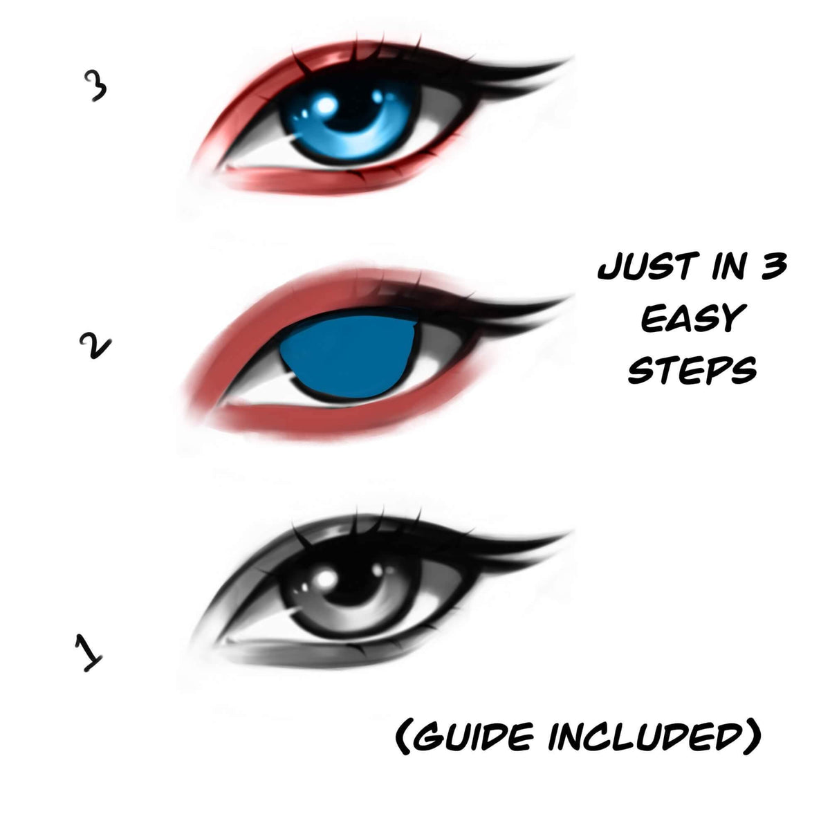 Procreate Anime Eye Stamp Brush for Eyes Reference Brush 