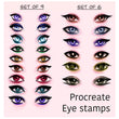 Load image into Gallery viewer, Procreate eye stamp brushes : With How to Use Guide