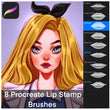Load image into Gallery viewer, Procreate Lip Stamps: High Quality Stamps with How to Use Guide