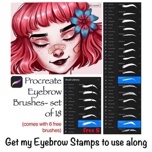 Procreate eye makeup stamp brushes/Procreate eye guide: Easy to use and high quality stamps - MuzenikArt