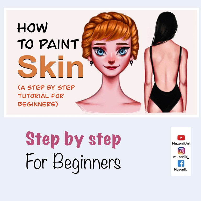 How to paint skin- A step by step tutorial for beginners MuzenikArt