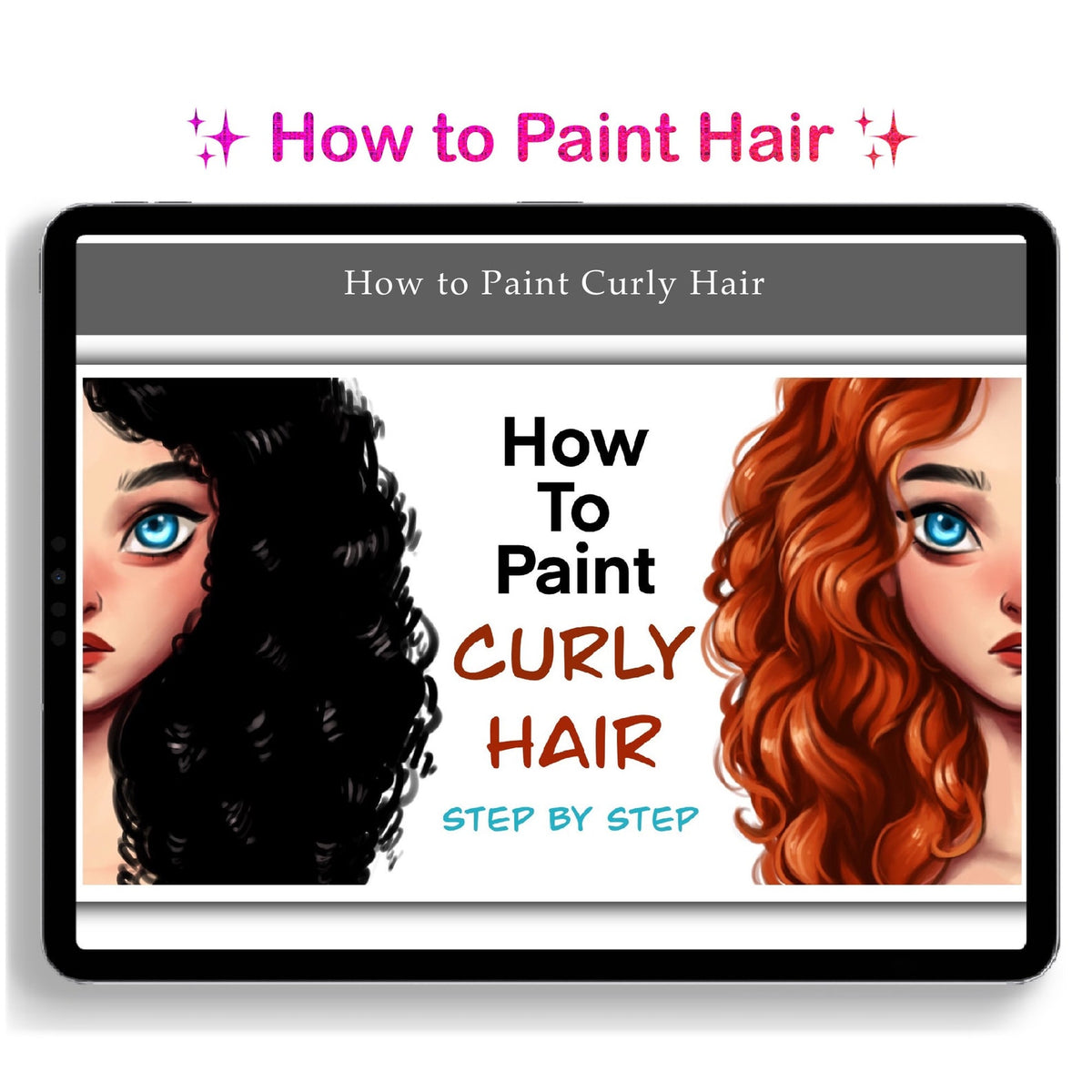 How to Paint Hair for Beginners/ Digital art tutorial/ Muzenik Art tut ...