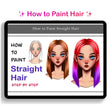 Load image into Gallery viewer, How to Paint Hair for Beginners/ Digital art tutorial/ Muzenik Art tutorial
