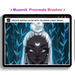 Muzenik Procreate Painting Brushes : Set of 11 (12 free brushes)