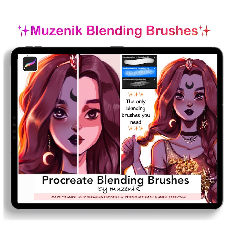 Must Have Procreate  Blending Brushes for effective and easy blending(included in my Procreate Painting Set)