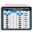 Load image into Gallery viewer, Procreate Stamps Bundle : 60+ Premium quality Eye, Nose, Lip, Eyebrow Stamps for Face
