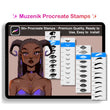 Load image into Gallery viewer, Procreate Stamps Bundle : 60+ Premium quality Eye, Nose, Lip, Eyebrow Stamps for Face
