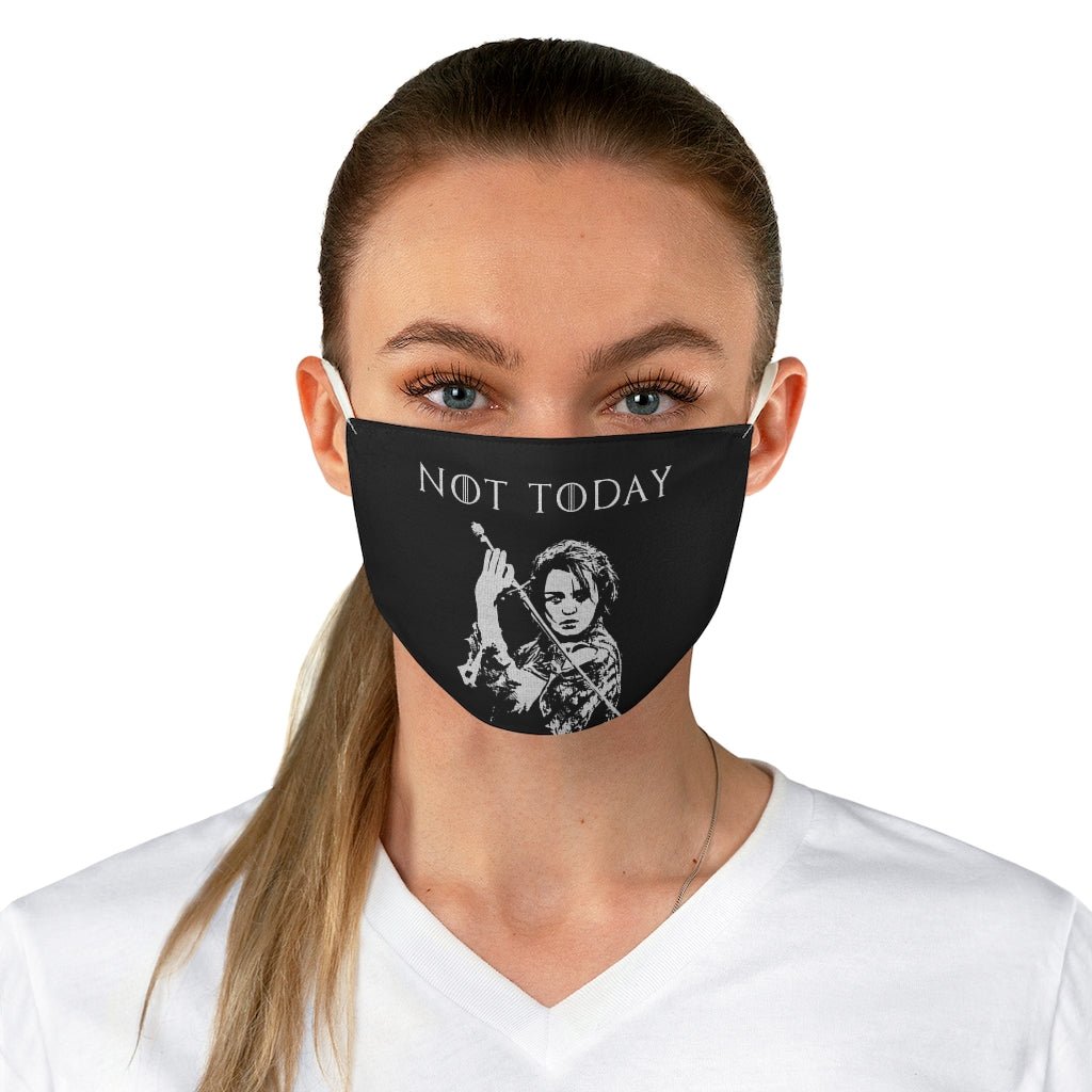 Game of Thrones Not Today Arya Stark Quote non medical reusable face mask