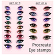 Load image into Gallery viewer, Procreate eye stamp brushes : With How to Use Guide

