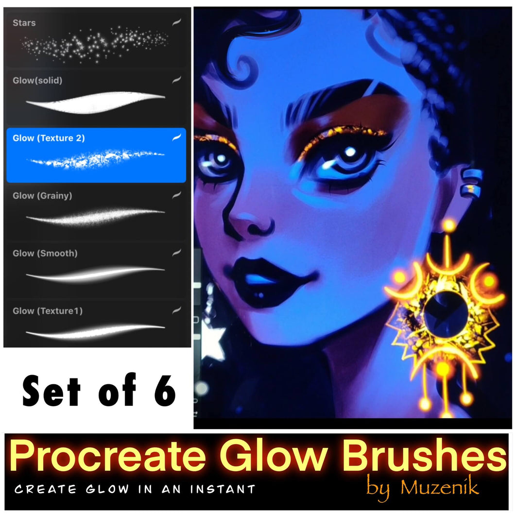 Muzenik Procreate Glow Brushes: Create Glow in an Instant