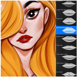 Procreate Lip Stamps: High Quality Stamps with How to Use Guide