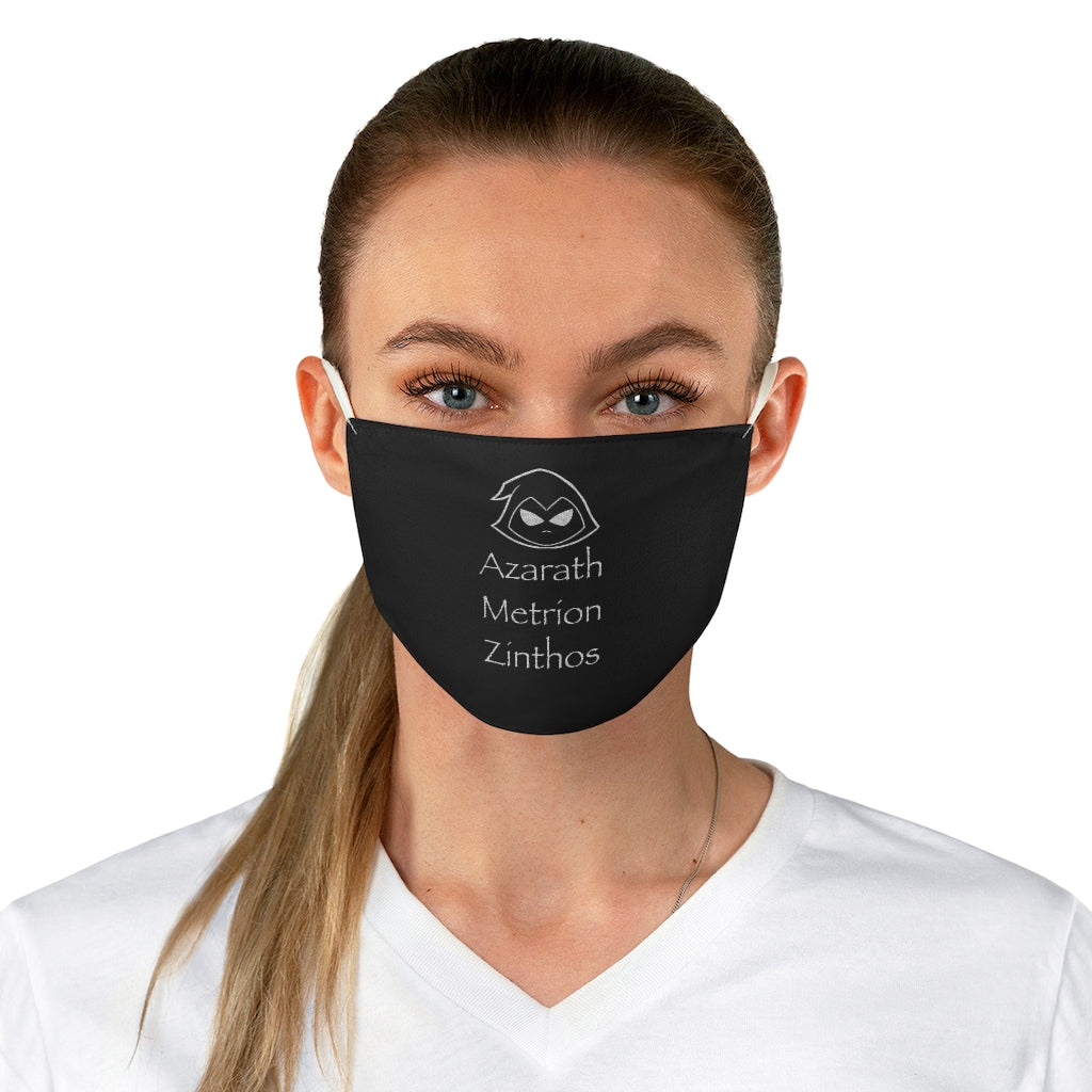 TEEN TITANS Azarath Metrion Zinthos Non-Medical two layered reusable Face Mask