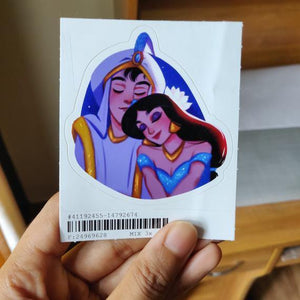 Disney Aladdin & Jasmin Kawaii Indoor Sticker - MuzenikArt