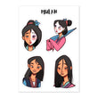 Load image into Gallery viewer, Mulan Sticker Sheet/ Muzenik Art Stickers
